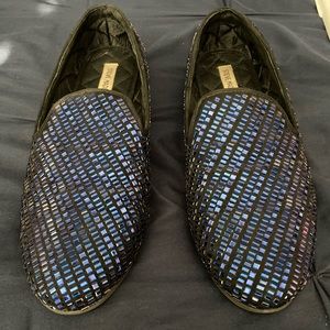 *RARE* Steve Madden Rollick Blue Studded Loafers